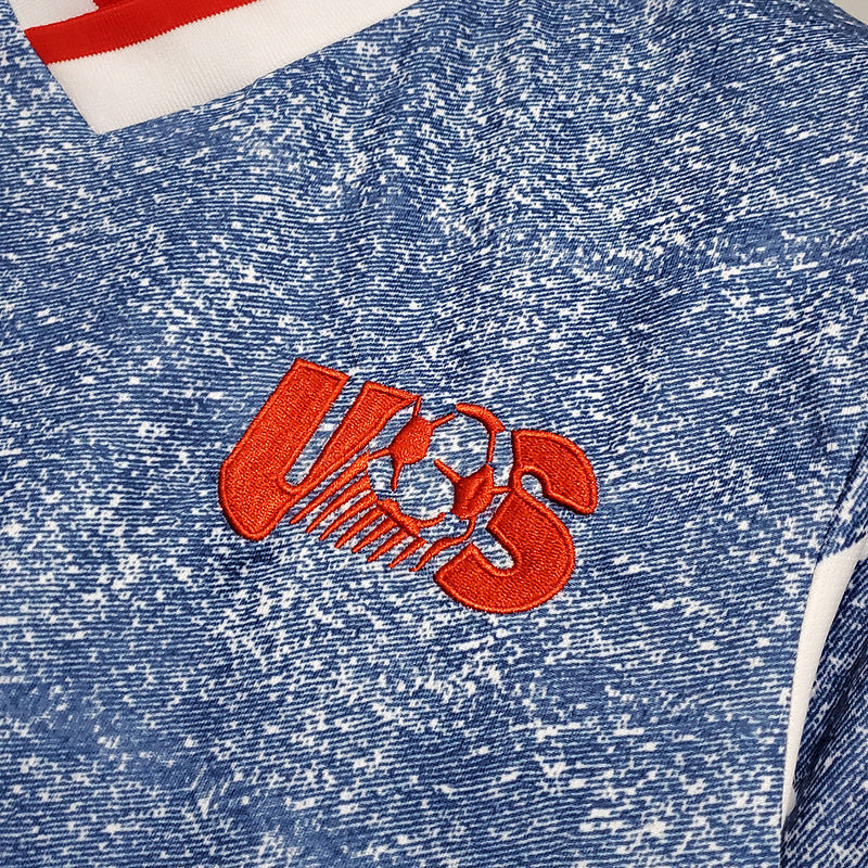 Stars and stripes USA retro away shirt detail — Wynalda and Lalas era