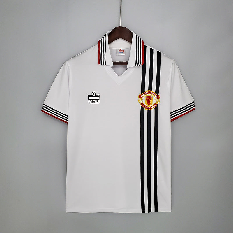 Manchester United 1975-80 retro away shirt — Docherty era classic white kit