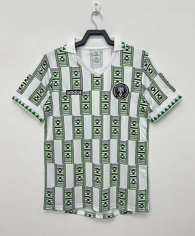Nigeria 1994 World Cup retro away shirt — Super Eagles white feathered kit